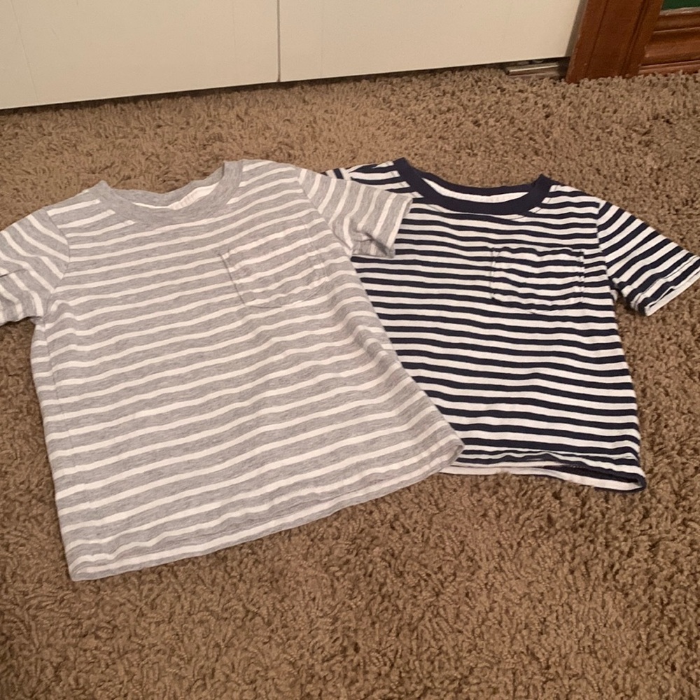 2 striped tops tops with pocket detail.